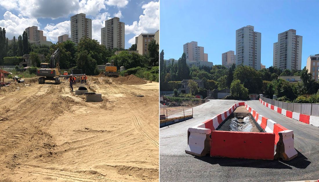 Image des travaux de la nouvelle voie